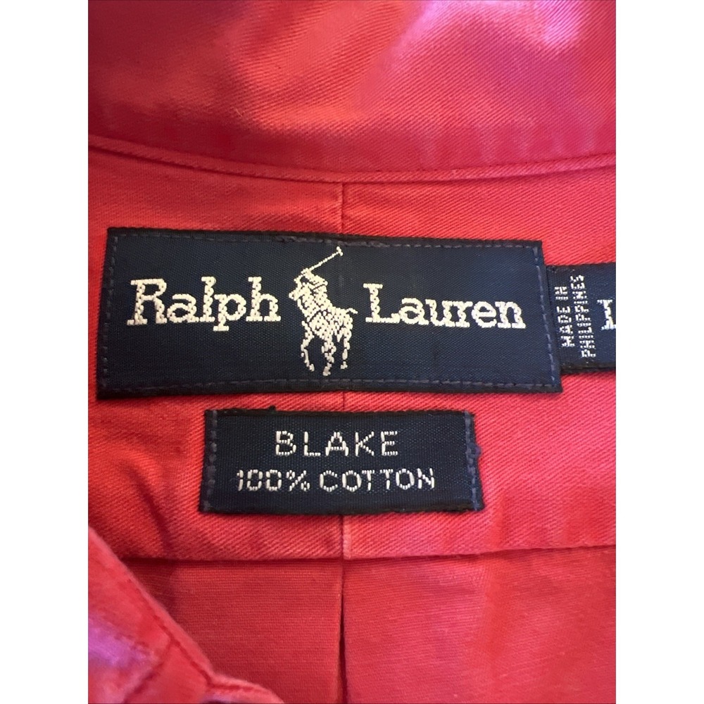 Ralph Lauren Blake Large Shirt Pink Mens Button Down Long Sleeve Pony Logo - Picture 3 of 9
